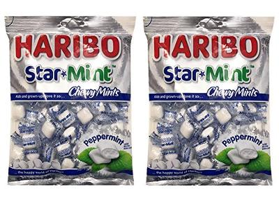 HARIBO Star Mint Chewy Peppermint Mint Candy 6.5oz (2 Pack)