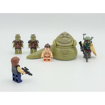 6pcs Star Wars Jabba, Leia, Han, Boba Fett & Gamorrean Guard Minifigures