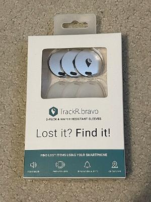 TrackR Bravo (3 Pack) Item Tracker Silver GPS Bluetooth Find Keys, Phone, Wallet