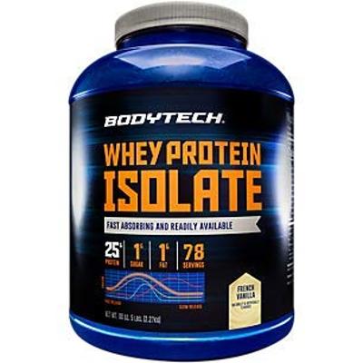 BodyTech Whey Protein Isolate Powder with 25 Grams of Protein per Serving BCAA's