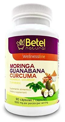 Premium Organic Moringa Guanabana and Curcuma by Betel Natural - 3 Powerful Supe