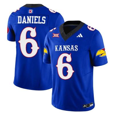Men's Jalon Daniels Jersey #6 Kansas Jayhawks Blackhawk Vapor Limited Football 