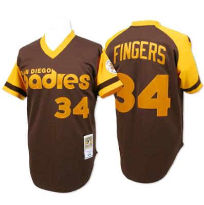 San Diego Padres Rollie Fingers Brown 1978 Throwback Pullover Jersey
