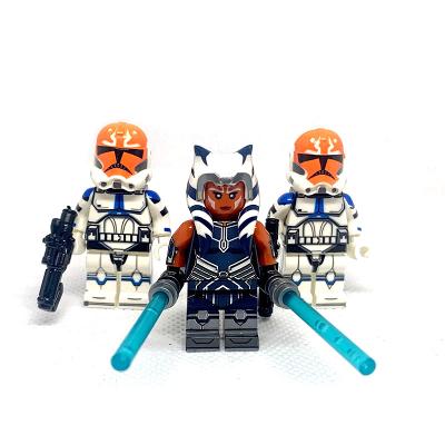 3pcs Star Wars Ahsokas 332nd & 501st Clone Troopers Minifigures