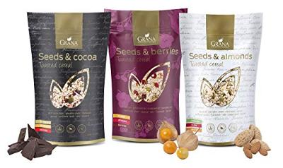 Grana Toasted Cereal Seeds  Low Carb Granola Cereal  9 oz  Healthy Breakfast