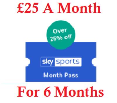 Now TV Sports Pass 25 a month for 6 Months Emailed