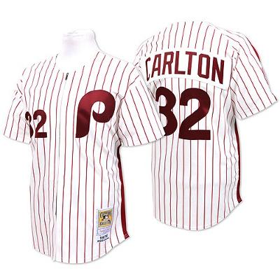 Philadelphia Phillies Steve Carlton White 1976 Throwback Jersey