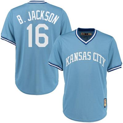 Kansas City Royals Bo Jackson Blue Throwback Pullover Jersey