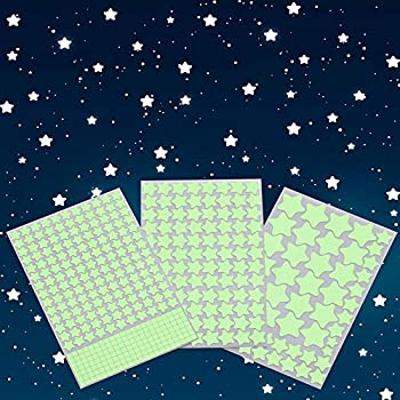 Aooyaoo Glow in The Dark Stars Wall Stickers, Glowing Stars for Ceiling and Wal