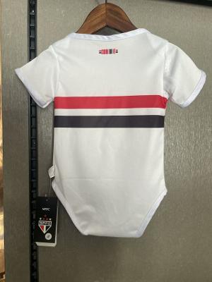 So Paulo FC 2025-26 Little Tricolor Supporter Soccer Baby Bodysuit  White