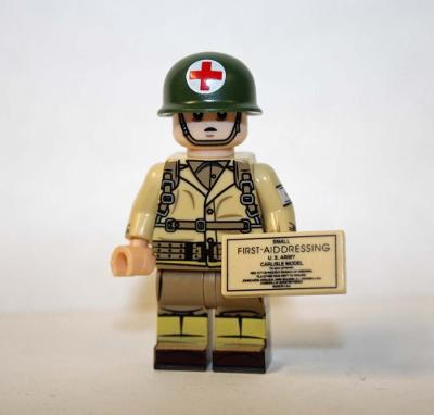 American soldier Medic D Day WW2  Toys Minifigure