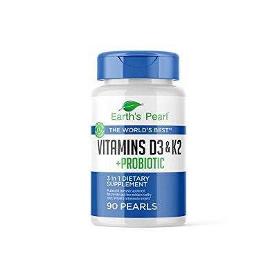 Vitamin D3 K2 5000 IU - 3-in-1 Vitamin K2 D3 Probiotics for Women and Men - 90 D