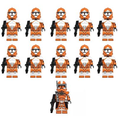 11pcs Star Wars Orange Bomb Squad Troopers Minifigures