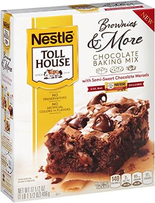 Toll House Brownies & More Chocolate Baking Mix with Semi-Sweet Chocolate Morsels, 17.5 oz