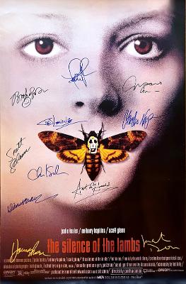 SILENCE OF THE LAMBS MOVIE Poster Signed by 11 cast with COA, AUTHENTIC