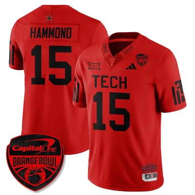 Will Jersey 15 Texas Tech Red Raiders Stranger Things Orange Bowl Red