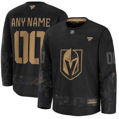 Vegas Golden Knights 2024 Military Personalized Jersey Black
