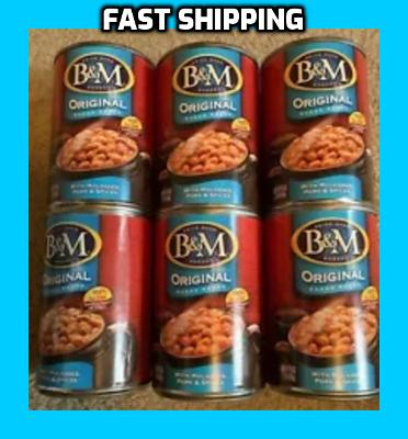 6 - B&M ORIGINAL BAKED BEANS, 16 Oz Cans (6 Cans Included)
