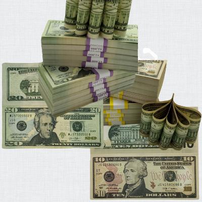 Prop Money 300 Pcs X $20+$10 Double sided Fake bills Full print New age dollar
