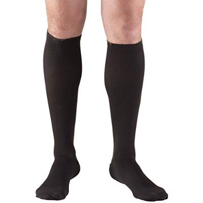 Truform Compression Socks, 20-30 mmHg, Men's Dress Socks, Knee High Over Calf Le