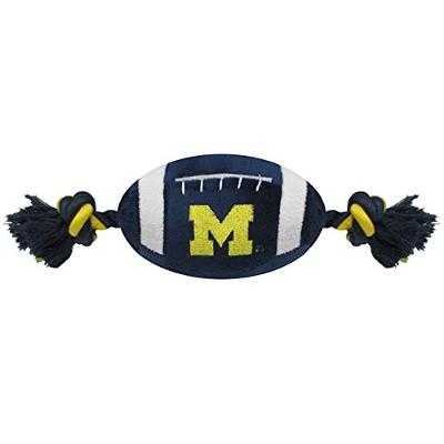 NCAA Plush Football Dog Toy, Small, University of Michigan Wolverines