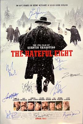THE HATEFUL EIGHT Poster Signed by 10 with COA AUTHENTIC