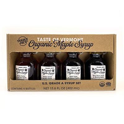 Trader Joe's Organic Maple Syrup, Taste of Vermont , 4 Bottles of Organic Maple