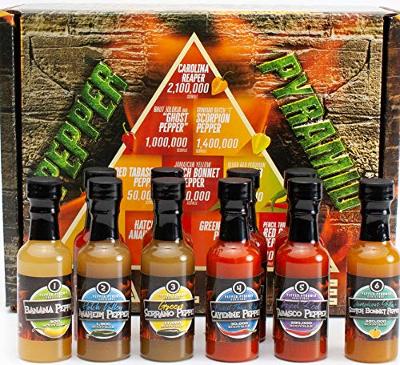 Hot Sauce Gift Set Pepper Challenge - 10 Sauces, From 10 Hot Peppers, the Hotte