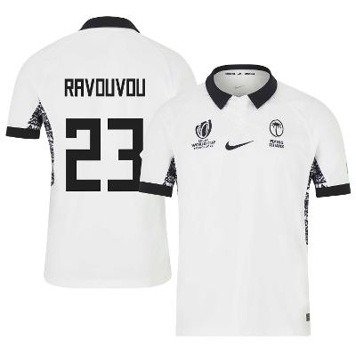 Kalaveti Ravouvou 23 Fiji 2023 Rb World Cup Home Stadium Jersey  White, Men