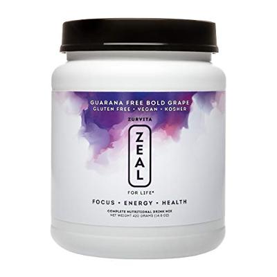 Zurvita Zeal for Life 30 Day Wellness Canister, Bold Grape (Guarana Free), 420 G