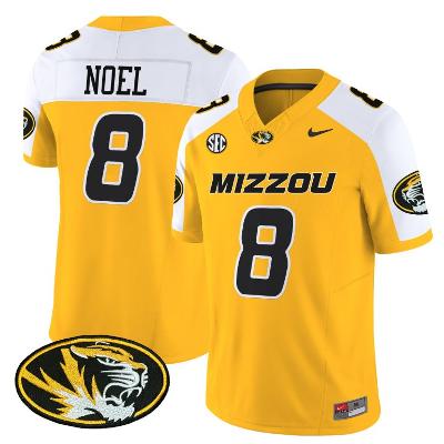 Men's Nate Noel Jersey #8 Missouri Tigers Vapor Limited Stitched Gold Alternate