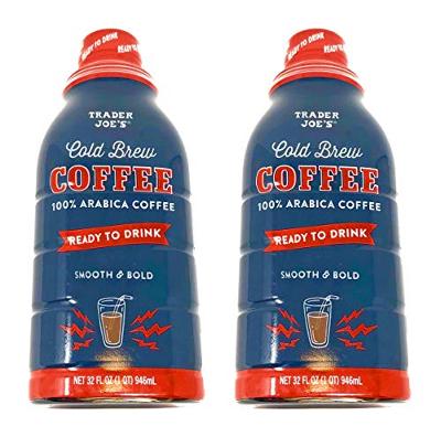 Trader Joes Cold Brew Coffee 100% Arabica Ready To Drink - Pack of 2 Bottles - 3