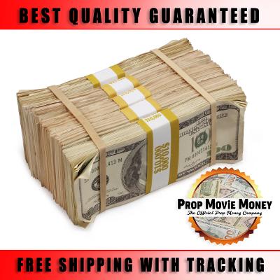 $50,000 Aged Blank Filler Stacks Prop Money Bundle For Movies, TV, Music Videos 