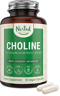 Choline Bitartrate 500mg | Promotes Brain Health, Mental Focus & Memory | Prenat