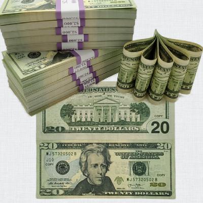 Prop Money 150 Pcs X $20 Fake bills Double sided Full print Replica play dollar