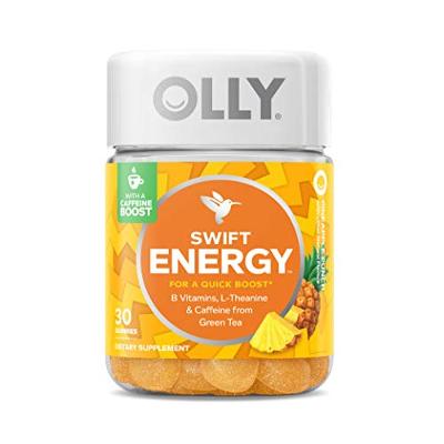 OLLY Swift Energy Gummy, Caffeine from Green Tea, B Vitamins, L Theanine, Adult