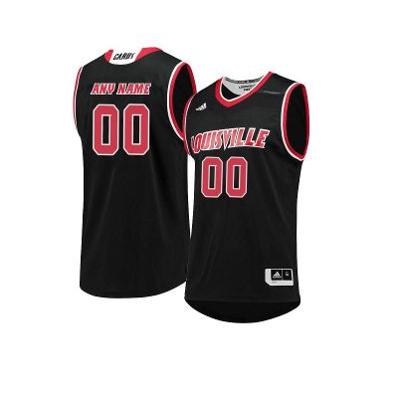Custom Louisville Cardinals Jersey College Basketball Name and Number Black