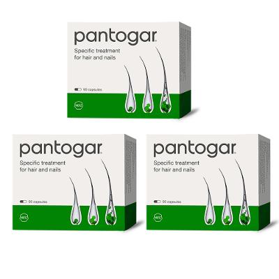  3 Boxes Pantogar  Anti Hair Loss 270 Caps - All Original Ingredients
