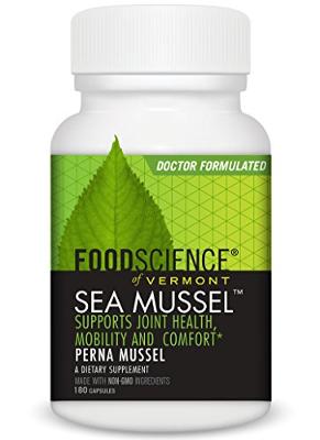 FoodScience of Vermont New Zealand Green Lipped Sea Mussel Supplement, 180 Capsu