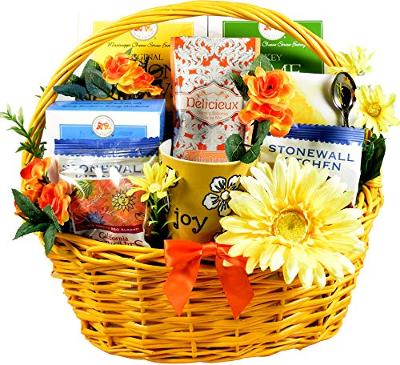 Gift Basket Village Be Joyful, Christian Gift Basket with Ceramic 