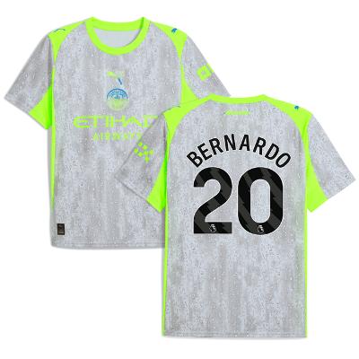 Bernardo Silva 20 Manchester City 2025-26 Third Men Jersey  Gray