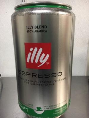ILLY ESPRESSO 6.61 POUNDS WHOLE BEAN *decaf*   exp 2020+