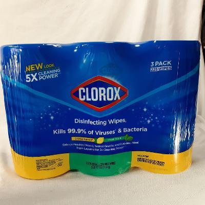 Clorox disinfecting wipes lemon crisp fresh scent 225 wipes