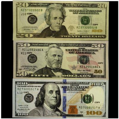 Copy Prop Replica Money Mixed 50 Pcs X 100$+ 50$+ 20$  Assorted bills edication