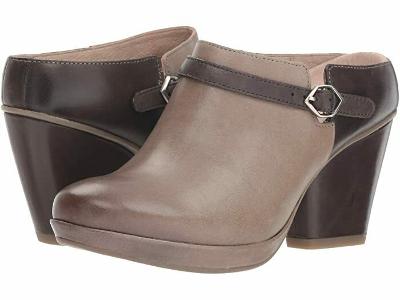 Dansko Malissa Women's Stone Burnished Calf Beige Leather Mule Ankle Boots