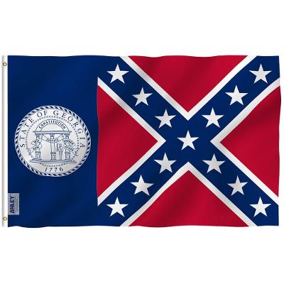 Old Georgia State Flag - Georgia 1956-2001 Flag Polyester with Brass Gromme