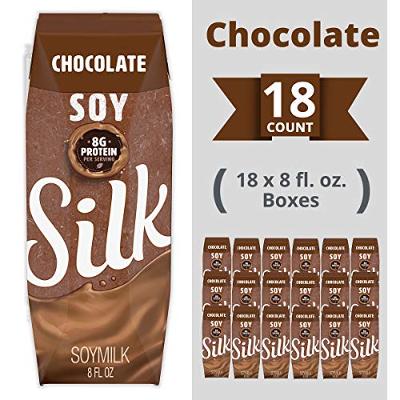 Silk Shelf-Stable Soy Milk Singles, Chocolate, Dairy-Free, Vegan, Non-GMO Projec