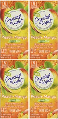 Crystal Light On The Go Green Tea Peach Mango, 10-Count Boxes (Pack of 4)