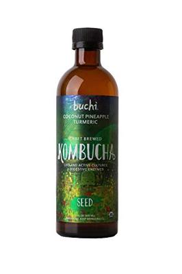 Buchi Kombucha Seed, Pineapple, Turmeric & Coconut Water, 12 Ounce (Pack of 6),