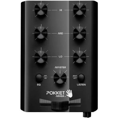 Pokketmixer Portable Mini-DJ-Mixer, Mix your music spontaneously, live, anywhere and at anytime you want, black